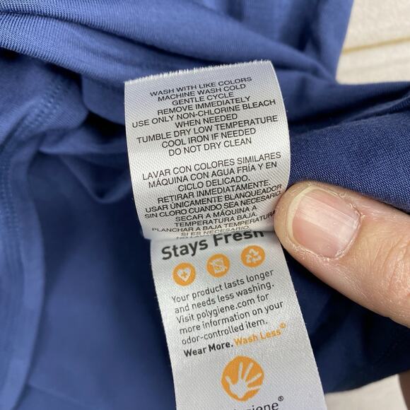 Mondetta Top Womens XL Blue Performance Luxury Tee Shirt Boxy Jersey Knit Active - Picture 8 of 9